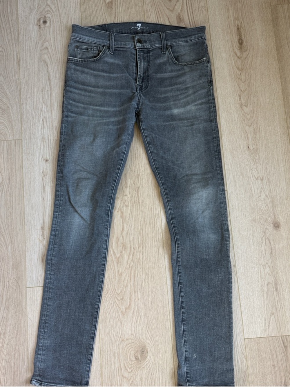 7 For All Mankind Men’s Grey Skinny Jeans